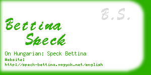 bettina speck business card